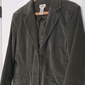LL Bean Blazer Green Velvet